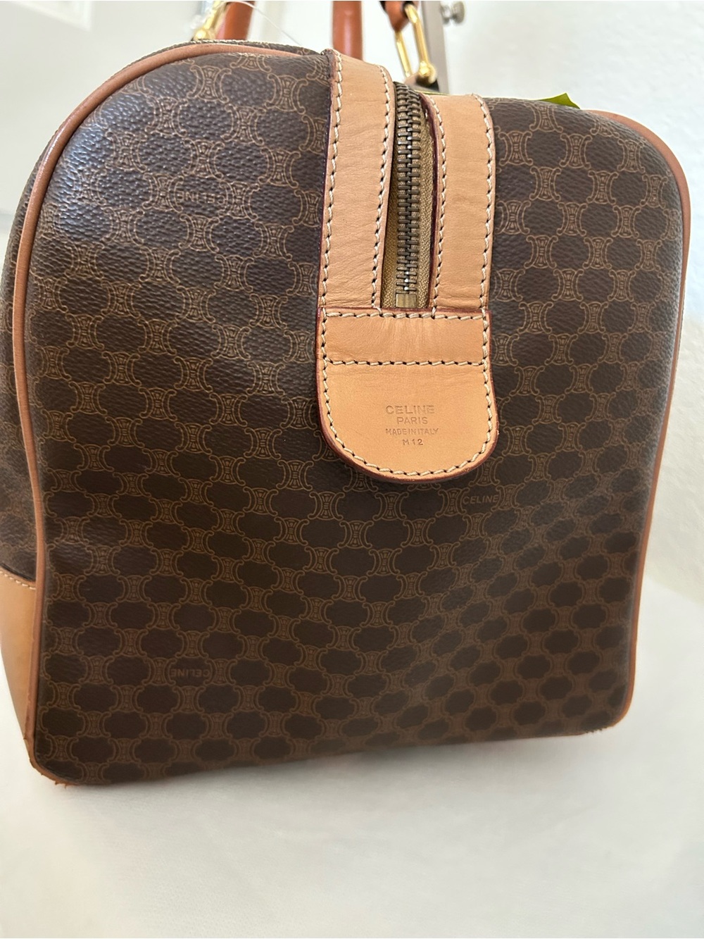 🤎CELINE🤎Macadam💛Brown Mono Weekender Bag with Unbranded Strap & Lock no key - Picture 6 of 16